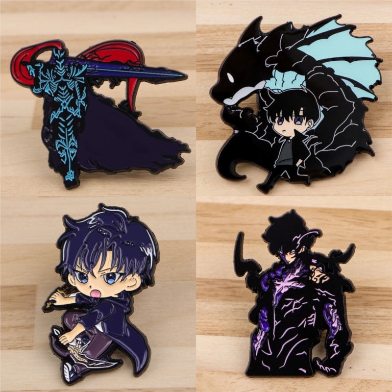 Lapel Pin Enamel - Dark Tone Shadow Monster Sword Q