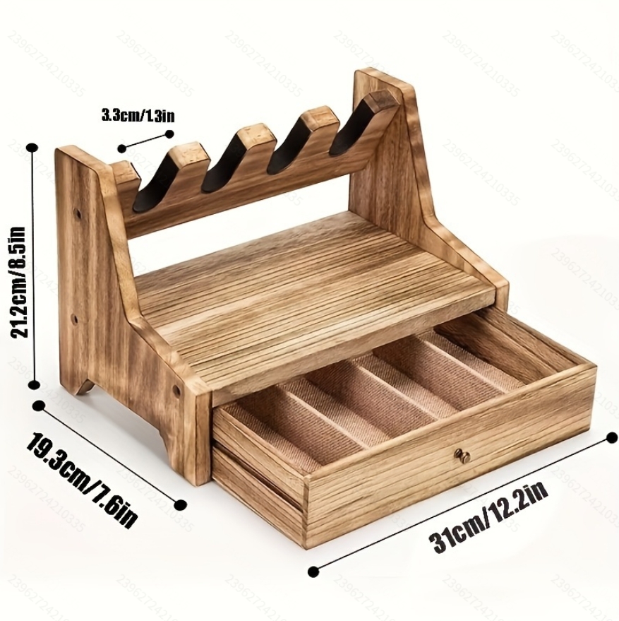 Men Accessories In Store - Solid Wood Pistol Storage Stand (Gun