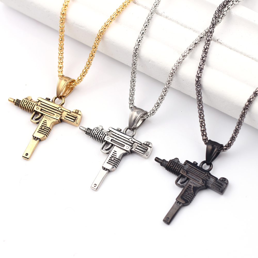 Punk Uzi Pistol Machine Gun Ne - đánh giá và giá Men Accessories Fashion