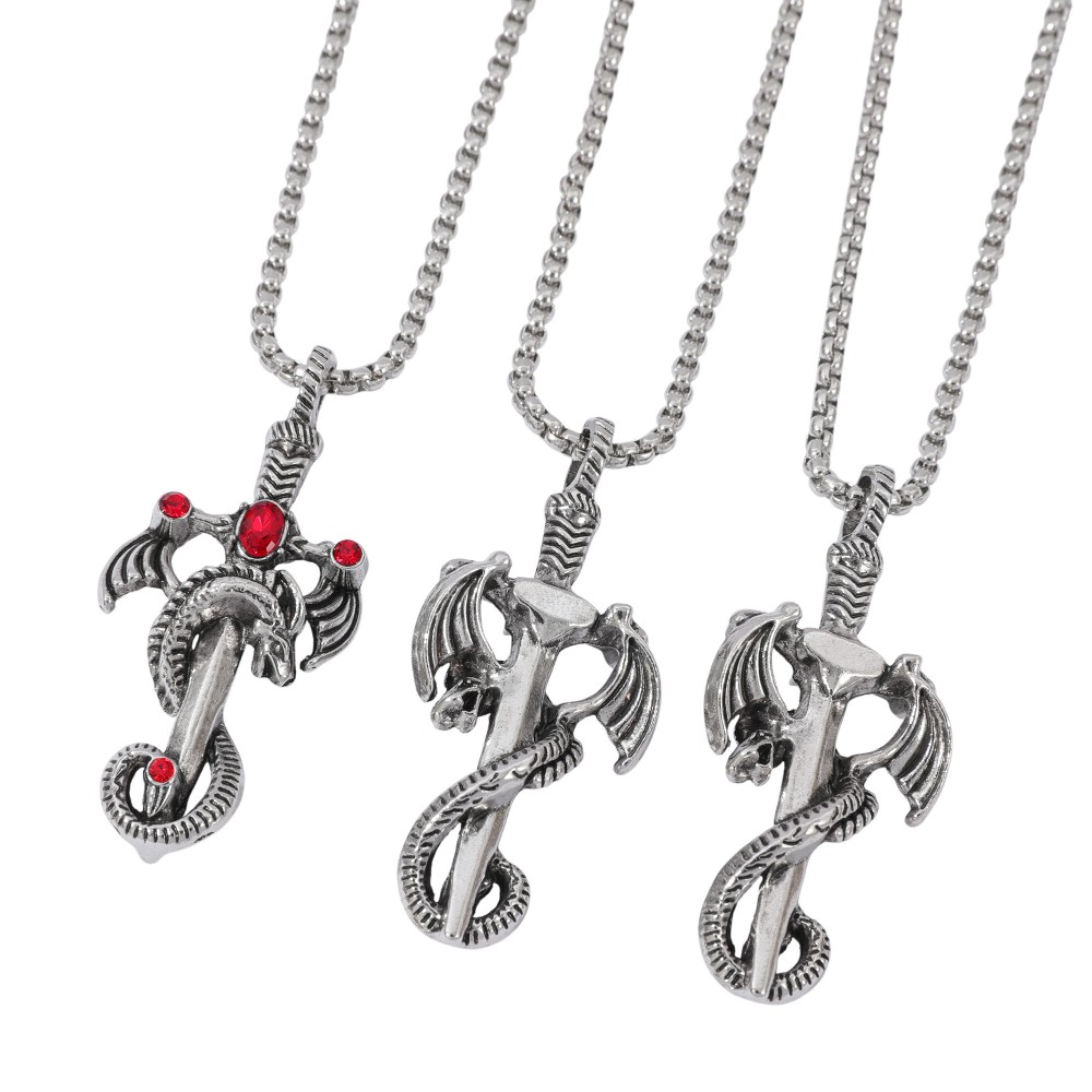 Retro Multicolor Gem Dragon Sw - đánh giá và giá Men Accessories Necklace