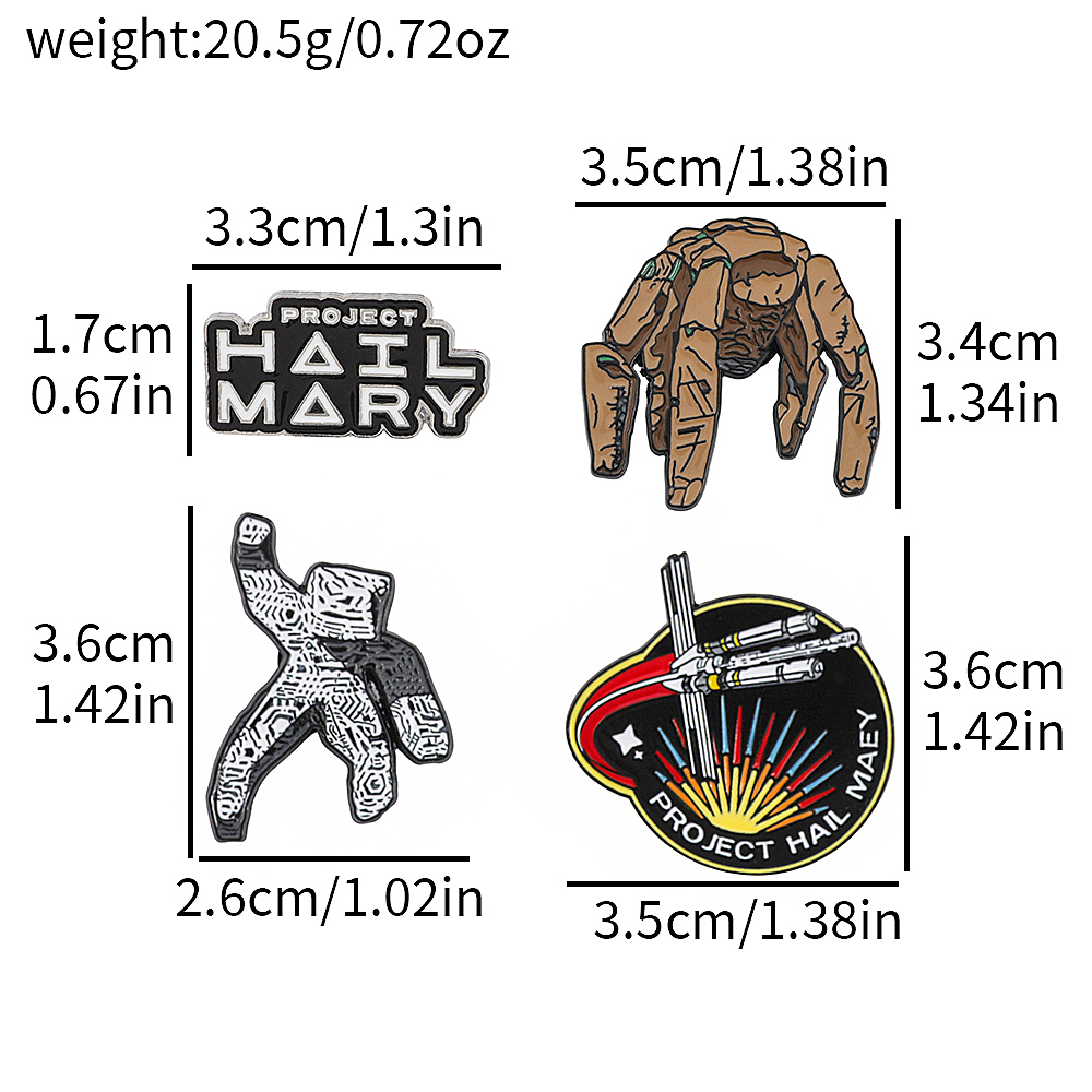 4pc Sci-Fi Enamel Pin Set Proj - đánh giá và giá Lapel Pin Enamel