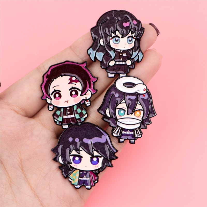 Cute Q Version Kimono Cartoon  - đánh giá và giá Lapel Pin Enamel