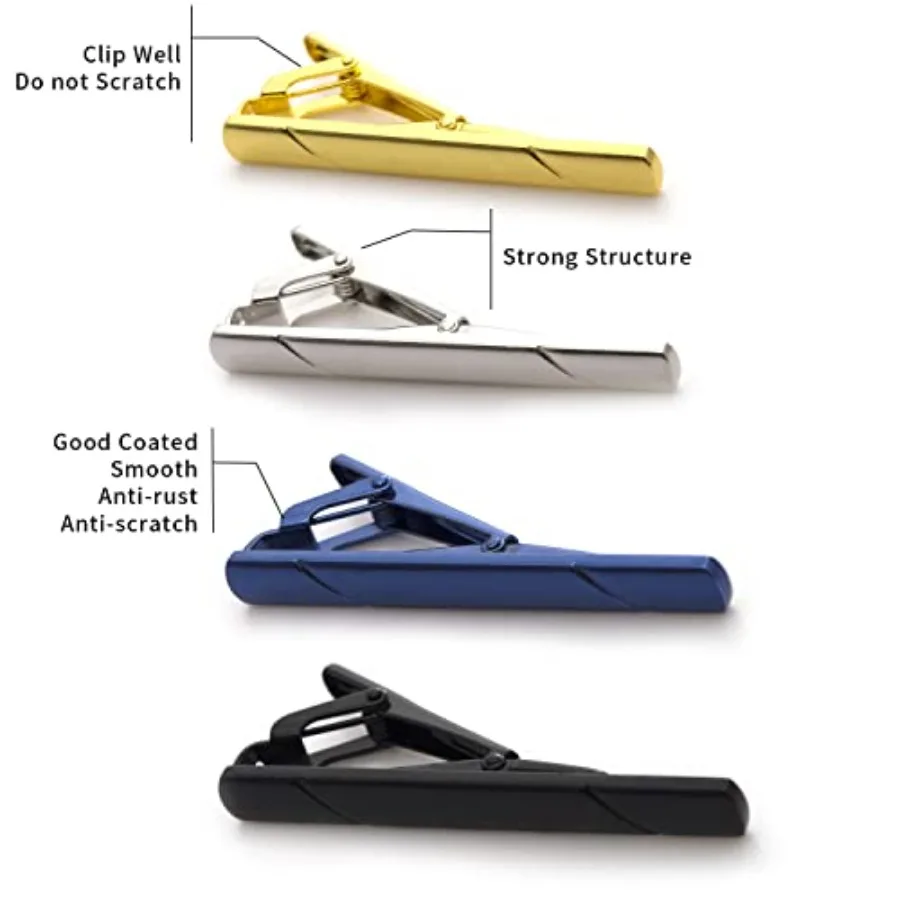 4Pcs Tie Clips For Men Tie Bar - đánh giá và giá Men Accessories Fashion